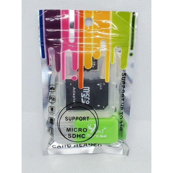 Lime Green 16G USB SD Card Reader File Video Music Holder Micro SD - Picture 7 of 10